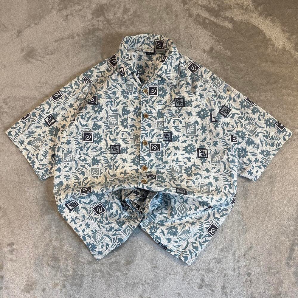 Vintage Ocean Pacific Hawaiian Floral Button Up Shirt Mens Size Small Surf Skate